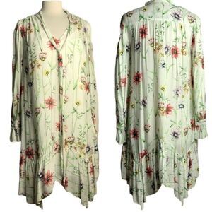 BCBG Maxazria Botannical Floral Garden Gardenia Dress Flounce Feminine Sz XS NEW